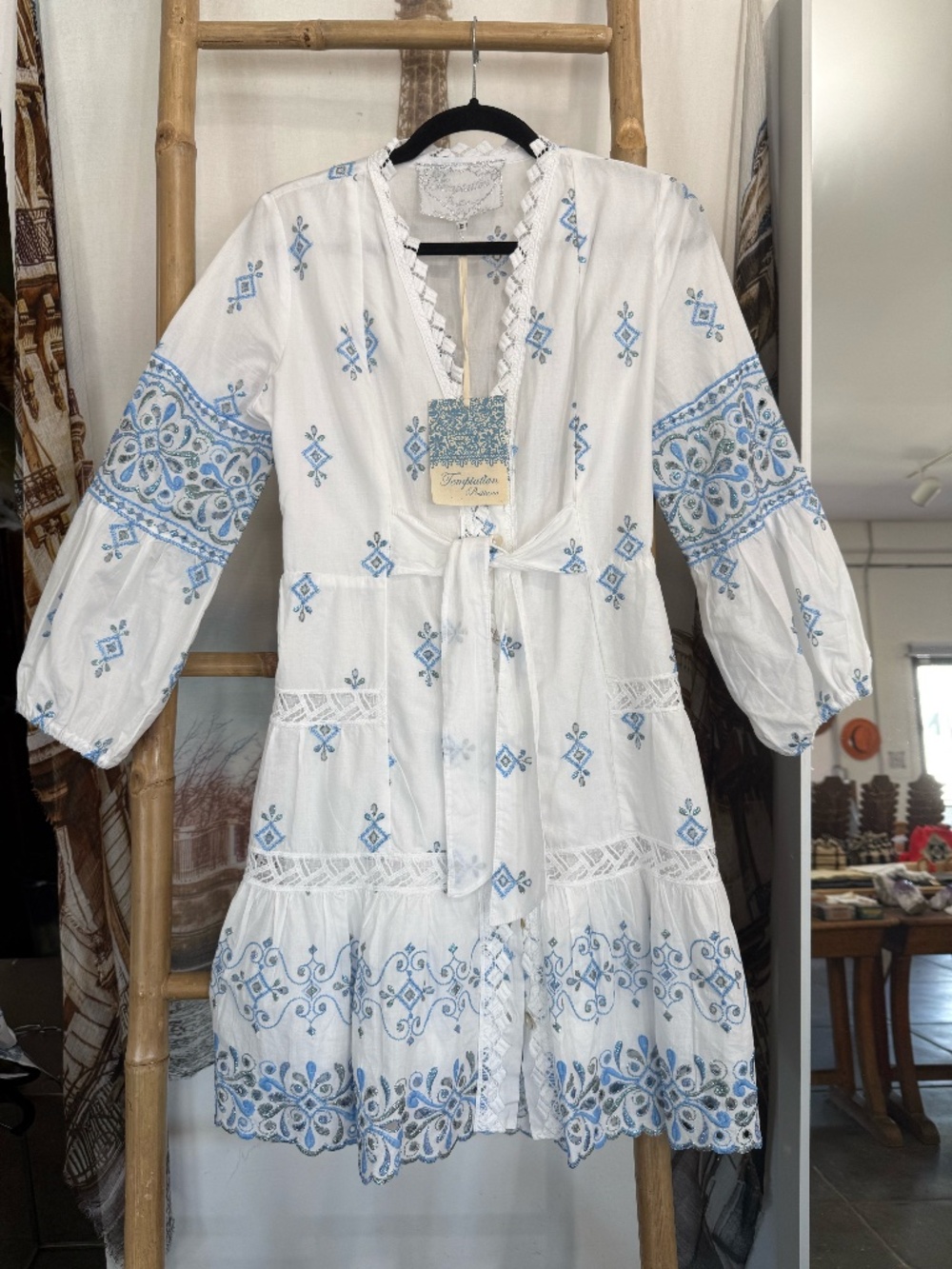 Temptation Positano Long Sleeve Mini Dress
